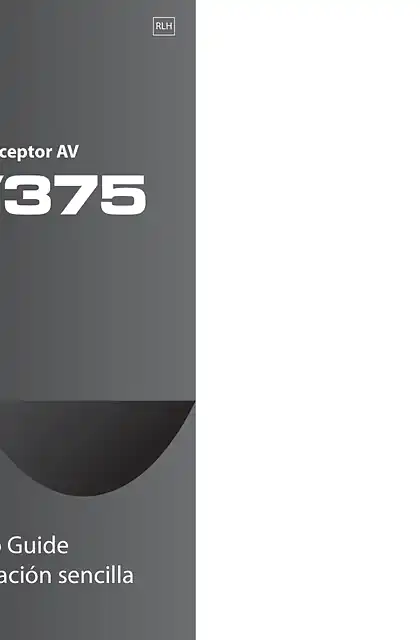 yamaha雅马哈RX-V375 Easy Setup Guide